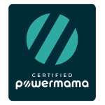 Powermama logo Certified donker 150x150px