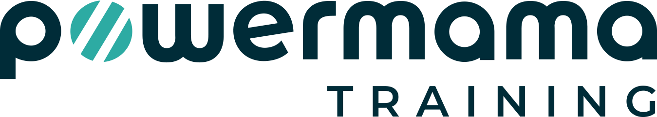 Powermama logo Training Blauw en groen